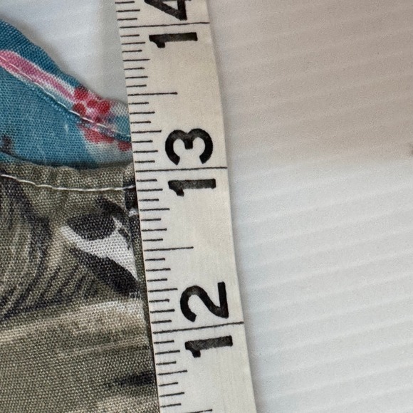 Vintage Button Up Size 22W Tropical Leopard Floral Short Sleeve Shirt Summer - Picture 8 of 10